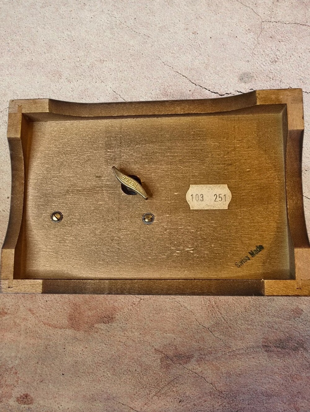 Reuge Vintage Wood And Decoupage Art Music Box - Picture 7 of 7